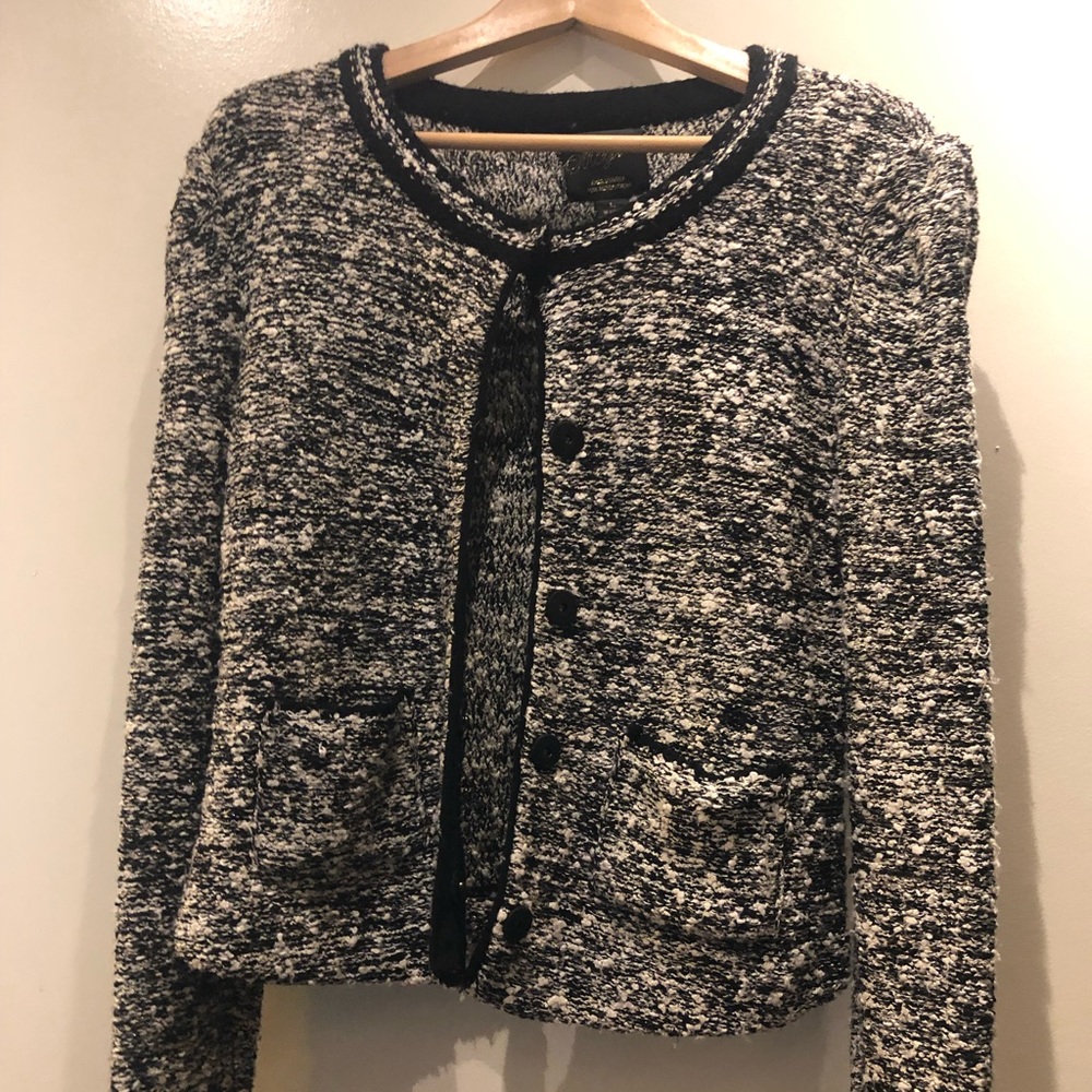 Nordstrom Exclusive Boucle Tweed Cardigan Sz. L